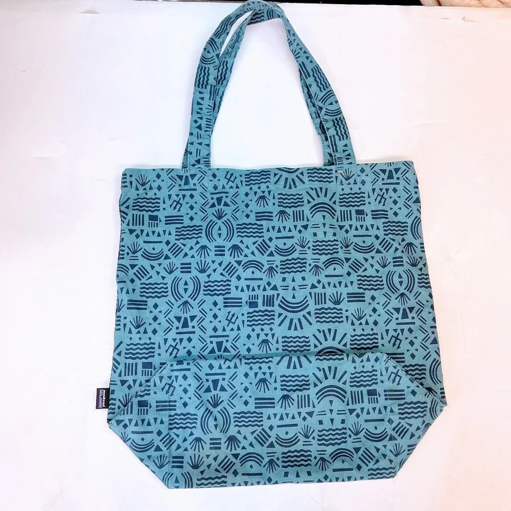 Patagonia‎ Protected Peaks 59280 Tribal Organic Cotton Canvas Market Tote Bag